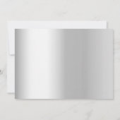 Save The Date Fleurs blanches argentées en dentelle (Dos)