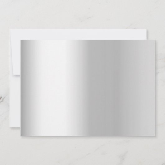 Save The Date Fleurs blanches argentées en dentelle (Dos)