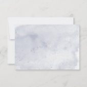 Save The Date Fleurs bleu Iris Bleu Mariage moderne (Dos)