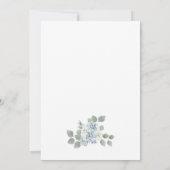 Save The Date Fleurs Bleues Date de Sauvegarde (Dos)