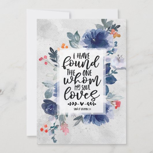 Save The Date Fleurs Bleues Fleurs Bleues Fleurs Rouges Mariage (Dos)