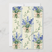 Save The Date Fleurs bleues simples Enregistrer la date (Dos)