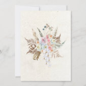 Save The Date Fleurs Bohème Neutres Pastel Enregistrer La Date (Dos)