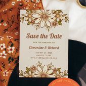 Save The Date Fleurs Boho Retro | MARIAGE