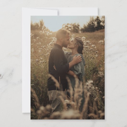 Save The Date Fleurs Boho Retro | Mariage arrière photo (Dos)