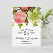 Save The Date Fleurs botaniques annonce de sauvegarde de date II (Debout devant)