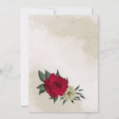 Save The Date fleurs botaniques rouges jaune pâle (Dos)