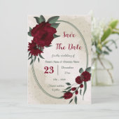 Save The Date Fleurs bourguignonnes verdure botanique (Debout devant)