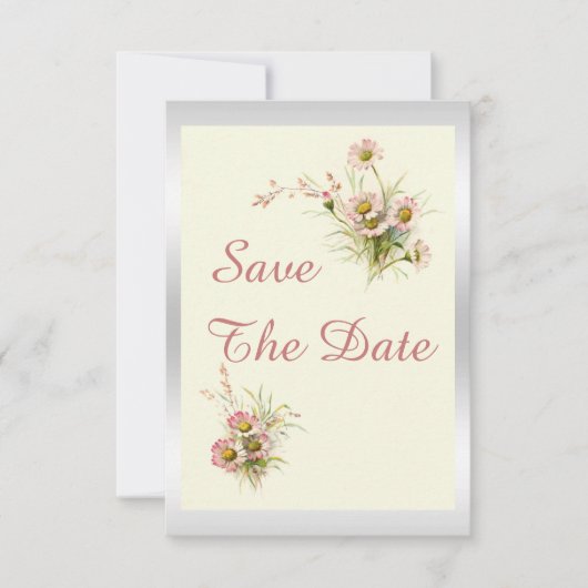 Save The Date Fleurs Chic de Printemps 90e Anniversaire (Devant)