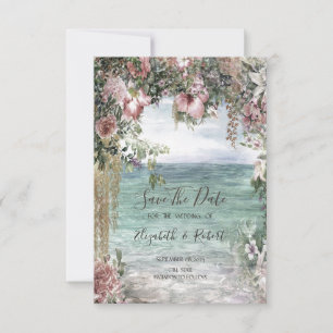 Save The Date Fleurs Chic Océan Enregistrer La Date