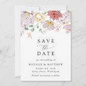 Save The Date Fleurs Colorées, Boho, Mariage Enregistrer La Date (Devant)