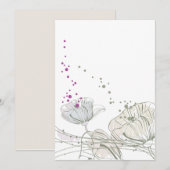 Save The Date fleurs colorées feuilles esquisse (Devant / Derrière)