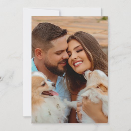 Save The Date Fleurs d'aquarelle - Mariage de printemps et d'été (Dos)