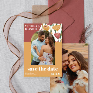 Save The Date Fleurs d'aquarelle - Mariage de printemps et d'été