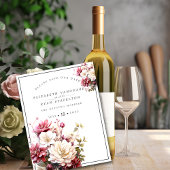Save The Date Fleurs d'aquarelle rose et blanc