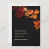Save The Date Fleurs d'art fin Mariage sombre (Dos)