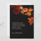 Save The Date Fleurs d'art fin Mariage sombre (Dos)