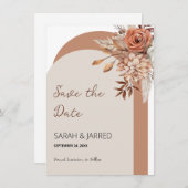 Save The Date Fleurs d'automne (Devant / Derrière)