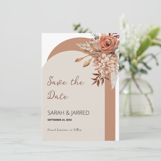 Save The Date Fleurs d'automne (Debout devant)