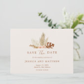 Save The Date Fleurs d'automne Boho rustique Mariage extérieur (Debout devant)