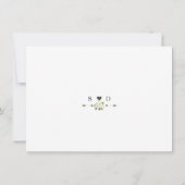 Save The Date Fleurs de aquarelle blanche charme mariage florais (Dos)