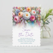 Save The Date Fleurs de aquarelle Script Sauvegarder La Date Sca (Debout devant)