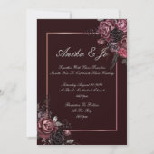 Save The Date fleurs de Bourgogne mariage d'automne (Devant)