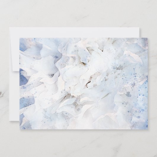 Save The Date Fleurs de carnation bleue Aquarelle 4 juillet Mari (Dos)