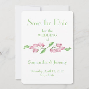 Save The Date Fleurs de cerisier en fleurs de printemps Enregist