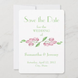 Save The Date Fleurs de cerisier en fleurs de printemps Enregist