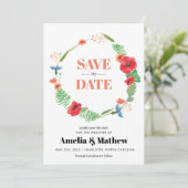 Save The Date Fleurs de champ Mariage Enregistrer la date (Debout devant)