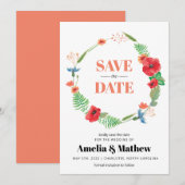 Save The Date Fleurs de champ Mariage Enregistrer la date (Devant / Derrière)
