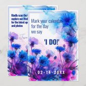 Save The Date 💍 Fleurs de Cornouailles et Lavande Elégance (Devant / Derrière)