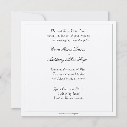 Save The Date Fleurs de fraises (Dos)