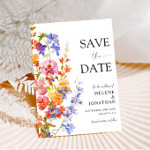 Save The Date Fleurs de jardin Élégant Mariage Fleur sauvage