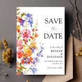 Save The Date Fleurs de jardin Élégant Mariage Fleur sauvage