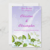 Save The Date Fleurs de Jasmin Personnalisable Enregistrer l'inv (Devant)