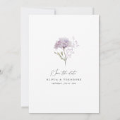 Save The Date Fleurs de Lavande Élégantes Mariage Date à Réserve (Dos)