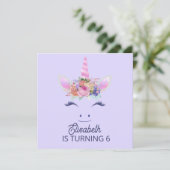 Save The Date Fleurs de Licorne Mignonne Fabuleuse Visage 2 (Debout devant)