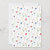 Save The Date Fleurs de mariage de fleurs sauvages (Dos)
