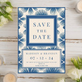 Save The Date Fleurs de mariage du milieu du siècle