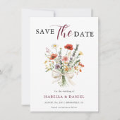 Save The Date Fleurs de mariage en Bourgogne (Devant)