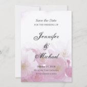 Save The Date Fleurs de mariage uniques et classiques pour sauve (Devant)
