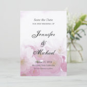 Save The Date Fleurs de mariage uniques et classiques pour sauve (Debout devant)