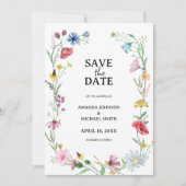 Save The Date Fleurs de mariage Wildflower  (Devant)