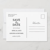 Save The Date Fleurs de mariage Wildflower  (Dos)