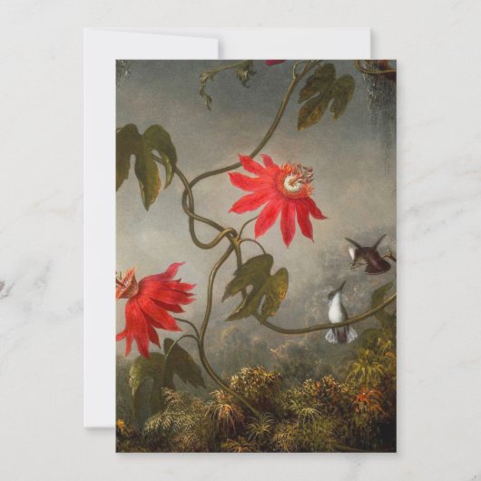 Save The Date Fleurs de passion avec tête de colibris (Devant)