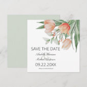 Save The Date Fleurs de pêche aquarelle de printemps (Devant / Derrière)
