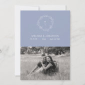 Save The Date Fleurs de Pervenche Mariée Boho Enregistrez La Dat (Devant)