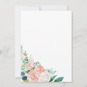 Save The Date Fleurs de pivoines romantiques Enregistrer la cart (Dos)